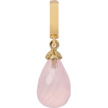 Christina Collect Drop Rose charm – forgyldt sølv, 6 mm til Classic læderarmbånd